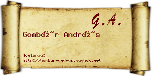 Gombár András névjegykártya