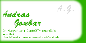 andras gombar business card